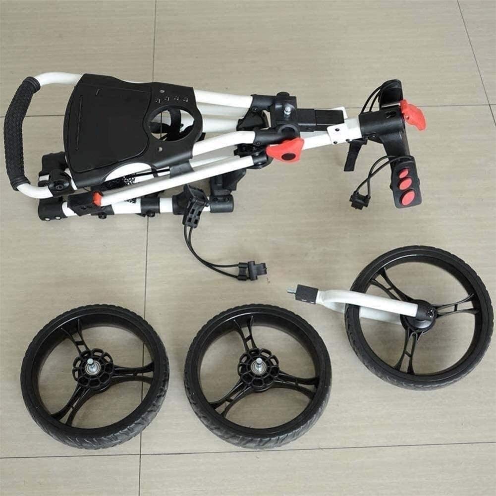 Foldable 3-Wheel Golf Push Cart with Umbrella Stand, Scorecard Holder & Drink Holder - Lightweight Aluminum Golf Trolley for Men & Women | Perfect for Golf Courses, Driving Range & Outdoor Sports