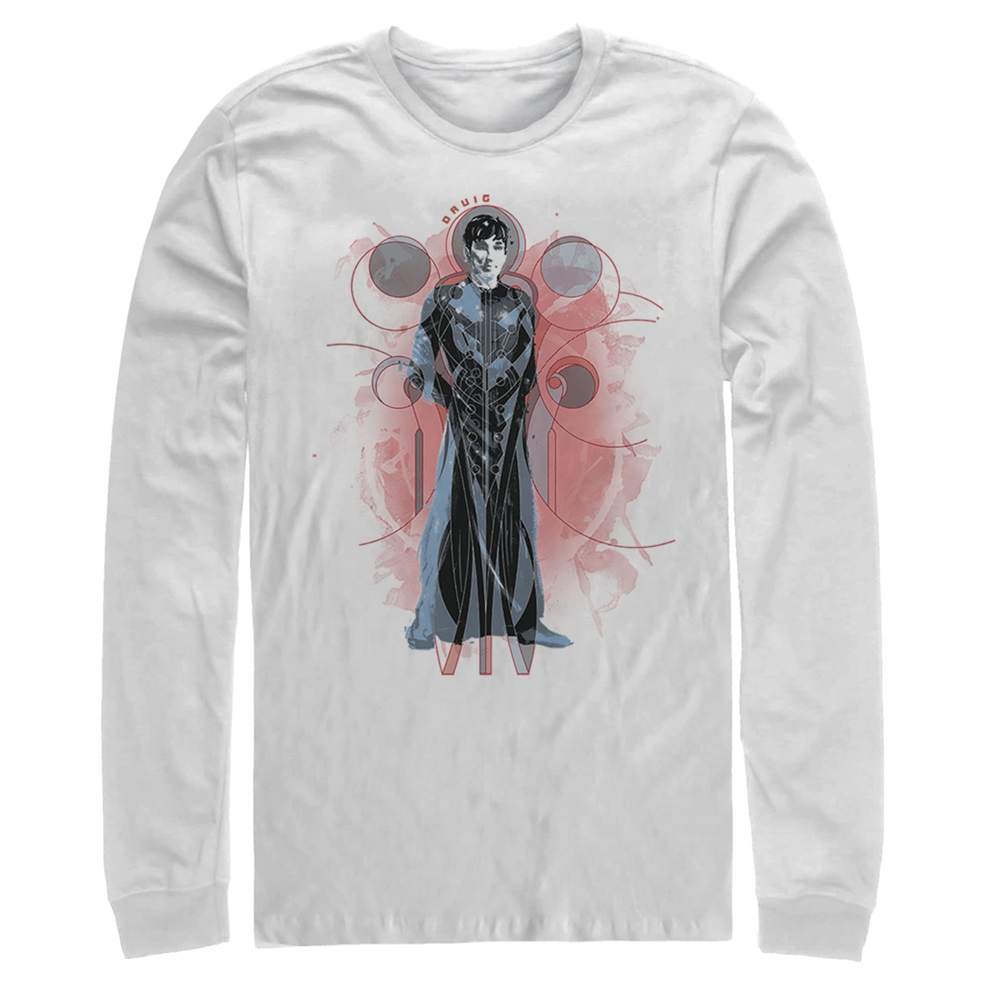 Marvel Eternals Druig Sketch Graphic Long Sleeve T-Shirt for Men - Casual Superhero Tee for Comic Fans, Cosplay & Everyday Wear