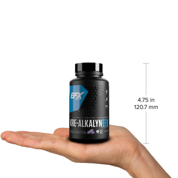 EFX Sports Kre Alkalyn EFX - 120 Capsules | Creatine Supplement for Muscle Growth, Strength & Performance | Pre-Workout & Post-Workout Recovery