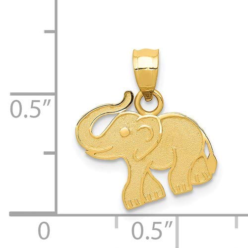 Roy Rose Jewelry 14K Yellow Gold Elephant Charm Pendant - Perfect for Birthdays, Anniversaries & Gifts | Elegant Jewelry for Women
