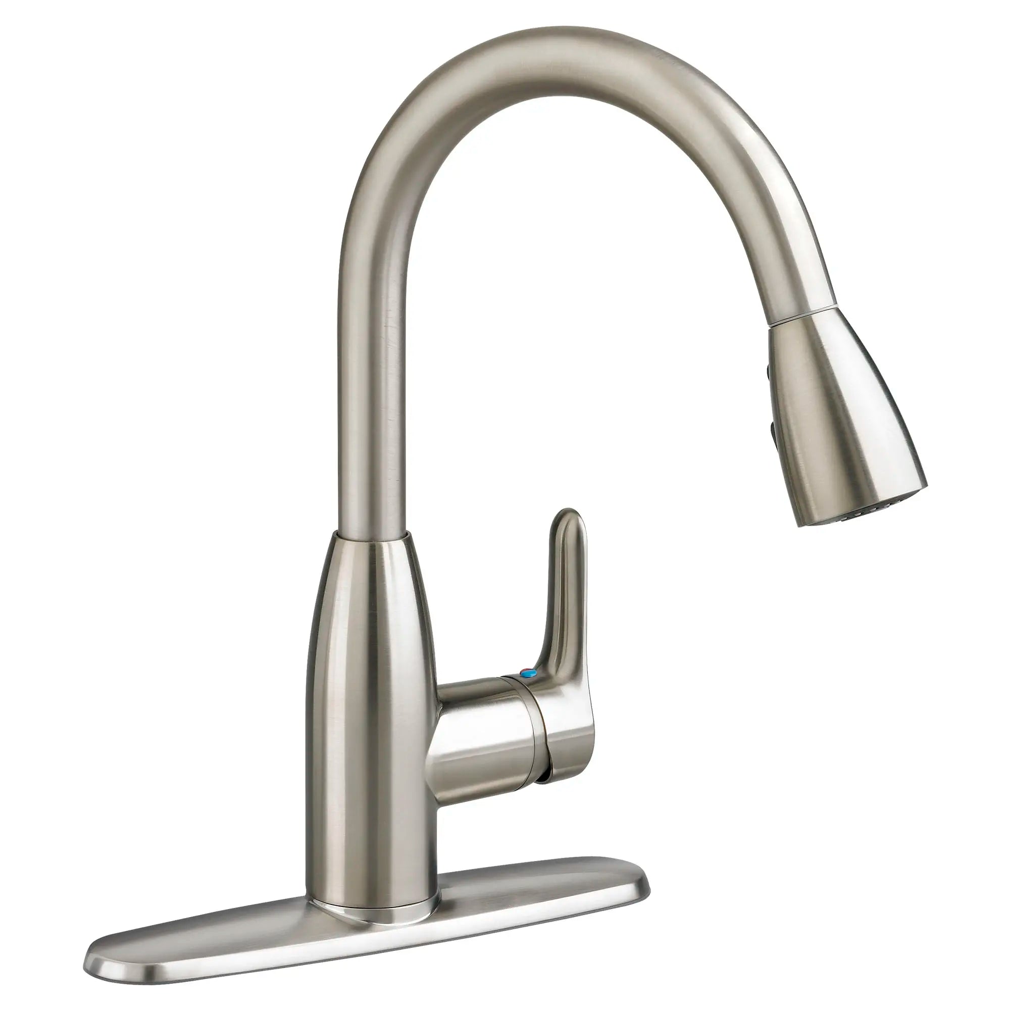 Colony® Soft Single Handle Pull Down Dual Spray Kitchen Faucet - 2.2 GPM/8.3 LPM - High Arc Brushed Nickel Sink Faucet for Modern Kitchens, Dishwashing & Food Prep