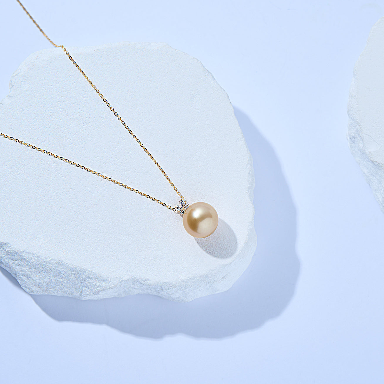 18K Solid Gold South Sea Golden Pearl Necklace KN00305 - Luxury Pearl Jewelry for Women, Elegant Gift for Wedding, Anniversary & Special Occasions