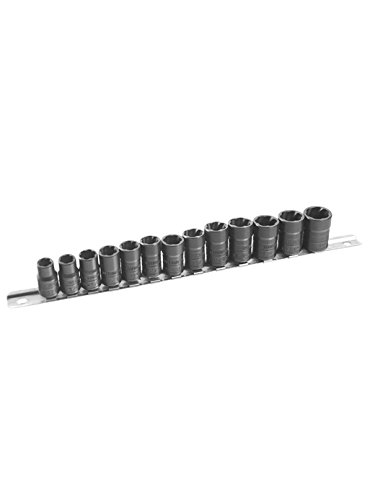 Ken-Tool 30108 13-Piece Twist Socket Set - Universal Size for Automotive & DIY Repairs - Perfect for Mechanics, Home Garage & Emergency Roadside Fixes