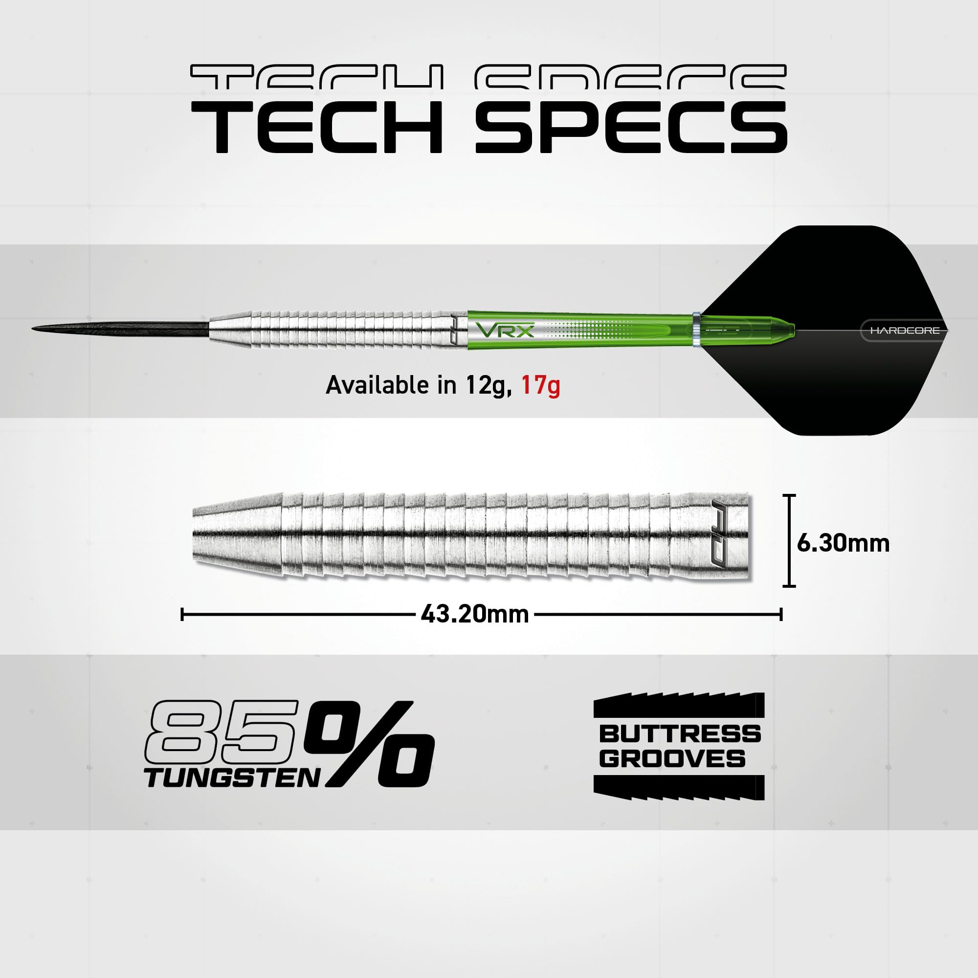 Red Dragon Featherlite 2 Tungsten Steel Darts Set - 17g, 80% Tungsten with Flights, Shafts & Wallet - Professional Darts for Home, Bar & Tournament Play