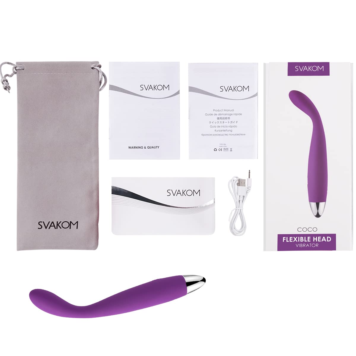 SVAKOM COCO G Spot Vibrator - Waterproof Finger Shaped Vibrator for Women with 5 Powerful Vibration Modes - Fast 8-Second Climax - Perfect for Solo Play, Couples & Sensual Massage
