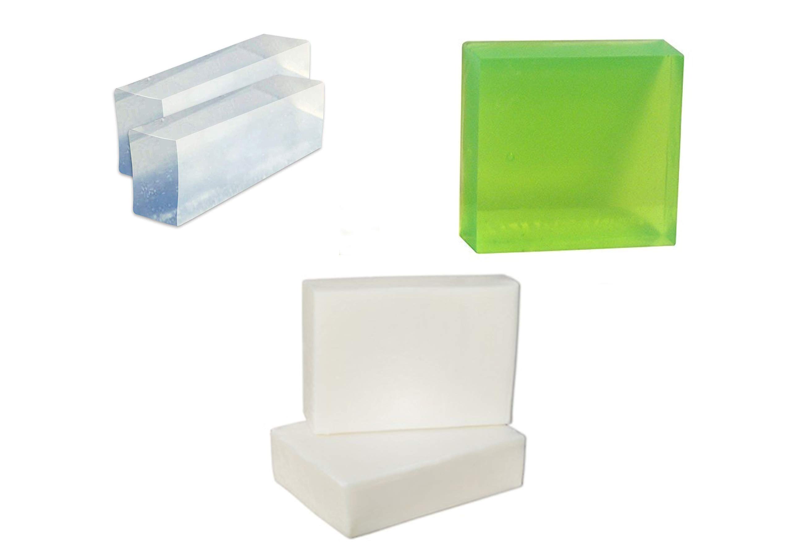 Ultra Clear Glycerin, Aloe Vera & Shea Butter Melt and Pour Soap Base Combo Pack - 3 x 500g Bars for DIY Soap Making, Handcrafted Bath Products & Luxury Skincare Gifts