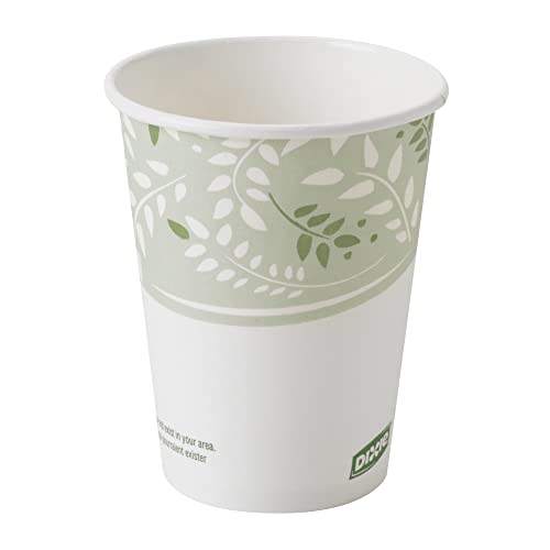 GP PRO Dixie 8oz PLA-Lined Paper Hot Cups - Eco-Friendly Viridian Coffee Cups (1000 Count, Fits Small Lids) - Perfect for Coffee Shops, Offices & Takeout Services