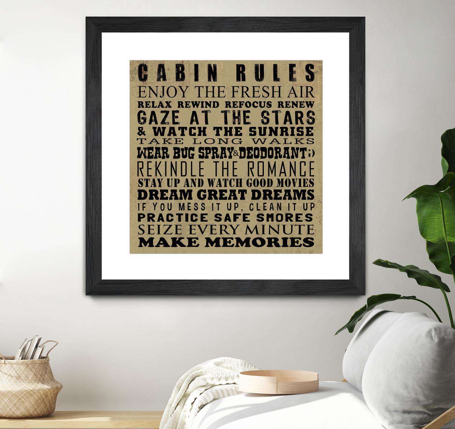 Cabin Rules - Essential Guidelines for a Harmonious Cabin Life | Perfect for Vacation Rentals, Tiny Homes & Outdoor Retreats