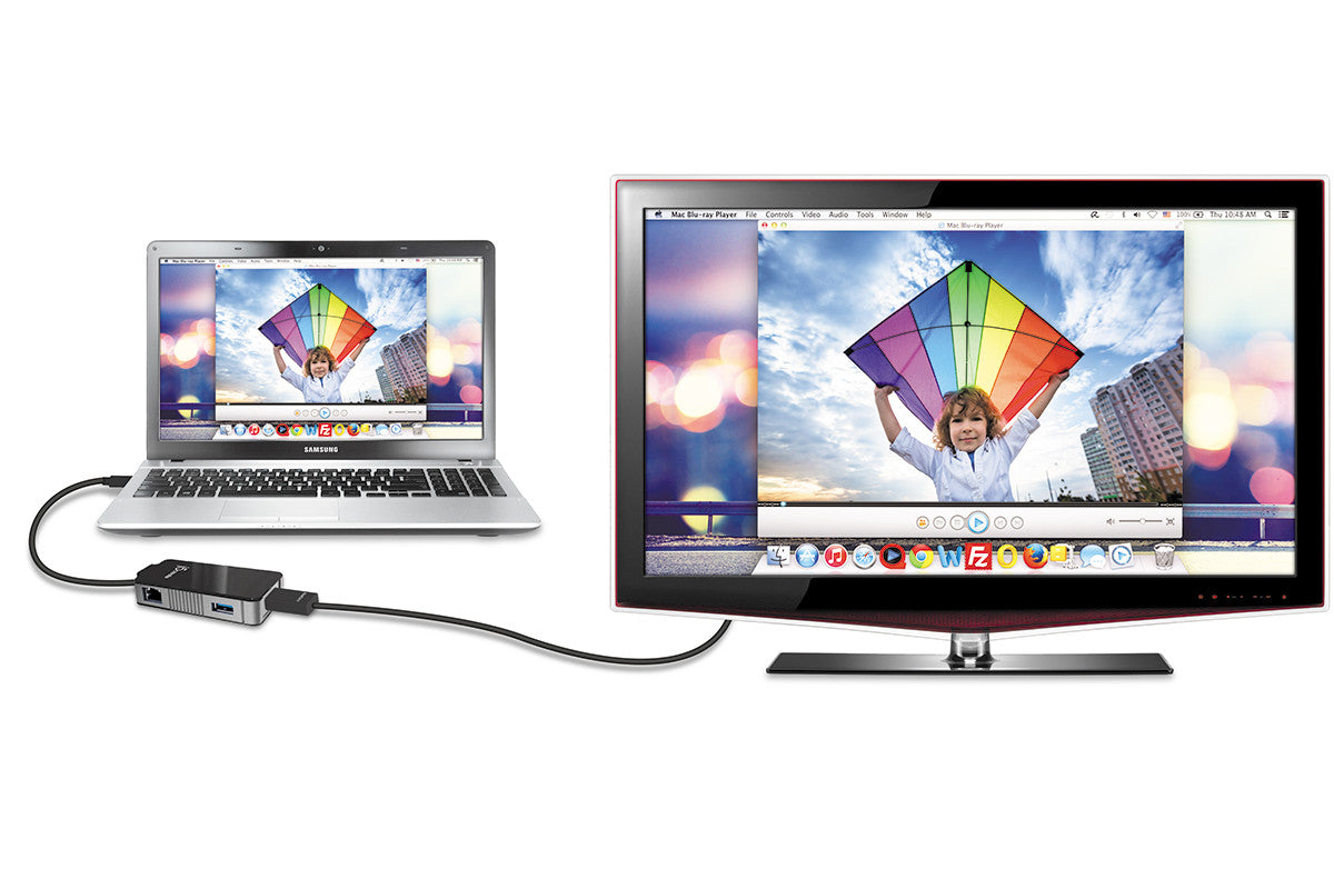 USB 3.0 Multi-Port Adapter with 4-in-1 USB C Hub - High Speed Data Transfer, HDMI, SD Card Reader - Perfect for Laptop, MacBook, Chromebook & PC Accessories