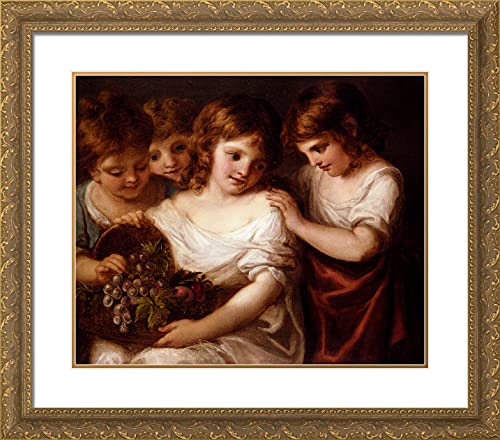 Gold Ornate Wood Frame with Double Matting