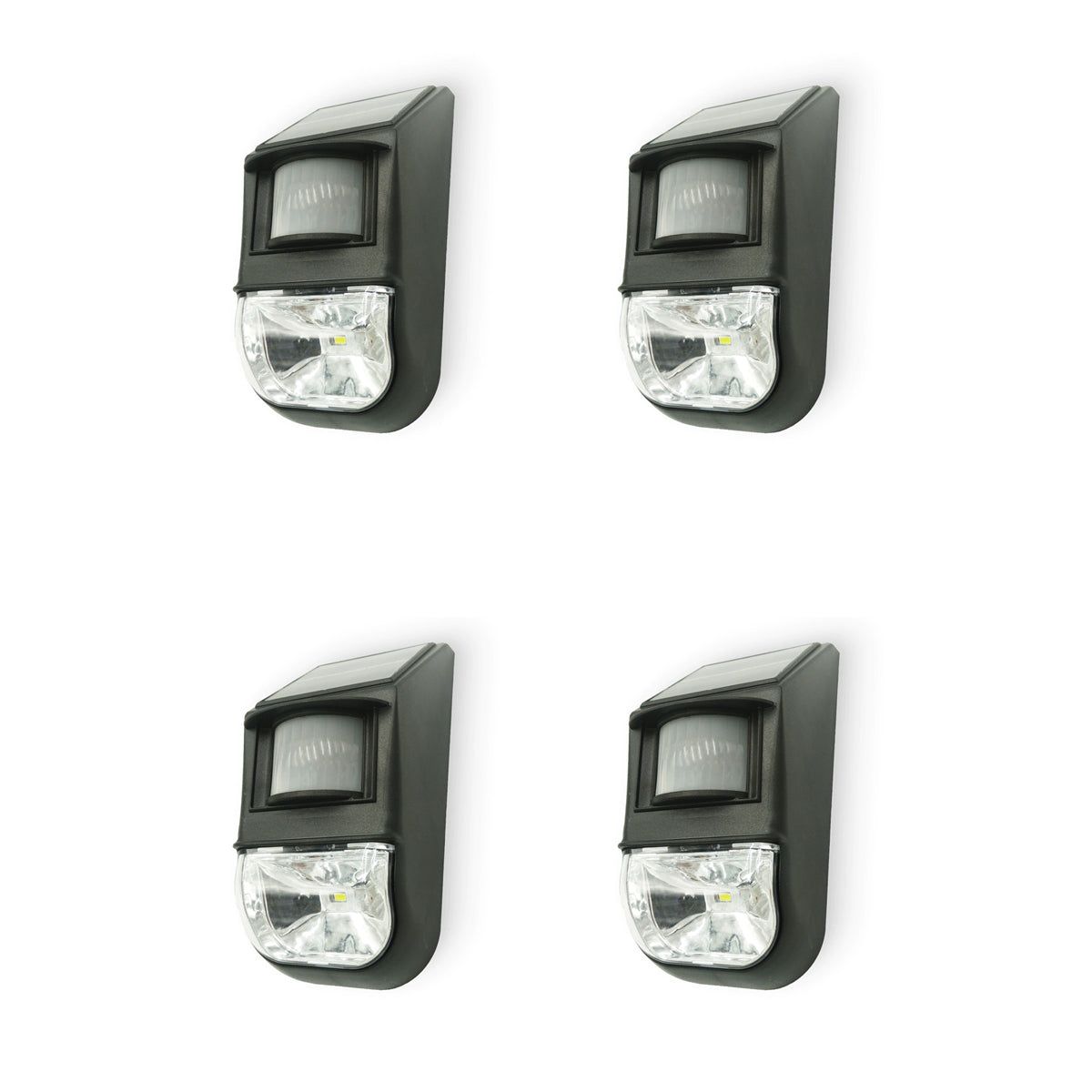 4 Pack Solar Motion Sensor Lights - Waterproof Rechargeable Outdoor Security Lights for Garden, Pathway, and Garage - Energy-Efficient Motion Detection for Home Safety