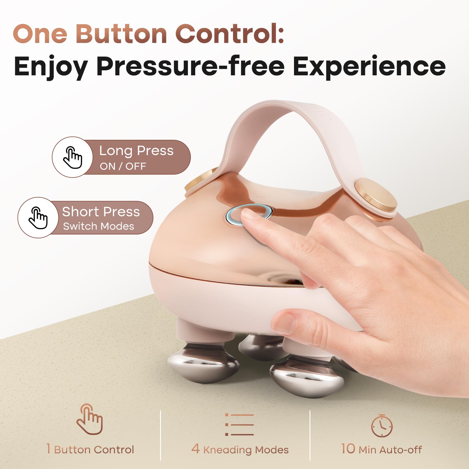 Arboleaf Cordless Heated Scalp Massager with Kneading Function - Relaxing Head Massage for Stress Relief & Hair Growth - Perfect Gift for Mom, Dad, Women & Men - Use at Home, Office or Travel