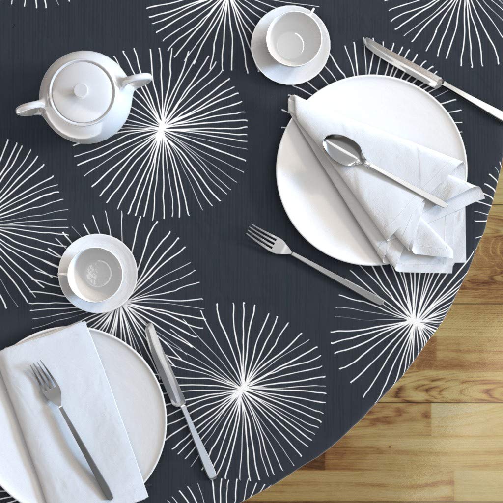 Custom Printed Cotton Sateen Tablecloth 90