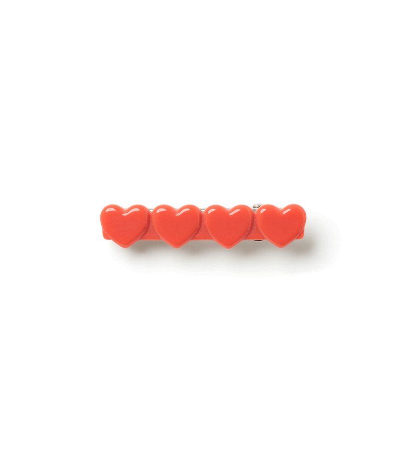 Wunderkin Poppy Heart Hair Clip - Floral Hair Accessory for Women & Girls - Perfect for Weddings, Parties & Everyday Style