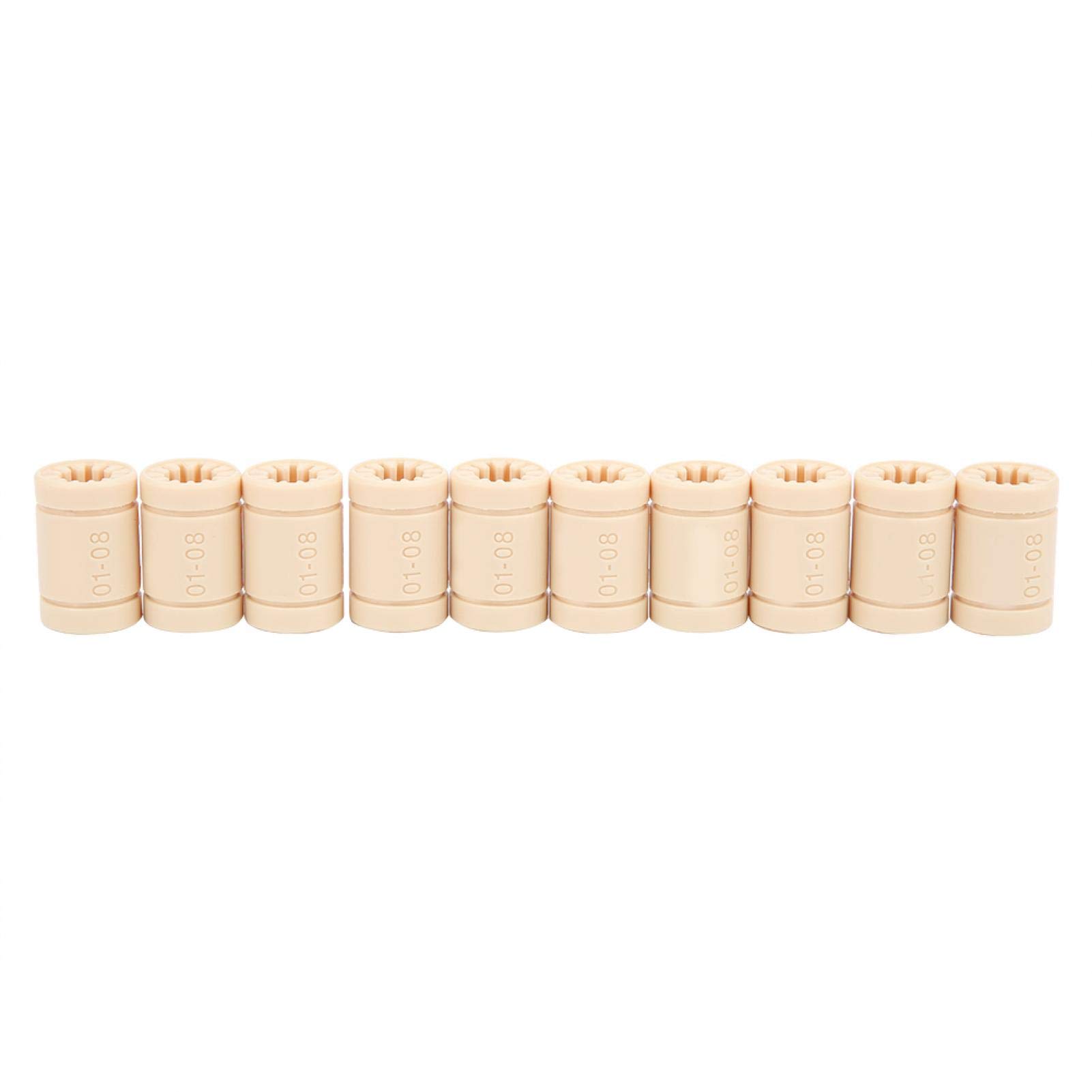LM8UU Linear Bearings 10Pcs - Plastic Polymer Bushing for 3D Printers | High Precision Replacement Parts | Compatible with CNC Machines & DIY Projects | Smooth Motion for Print Heads & Linear Rails