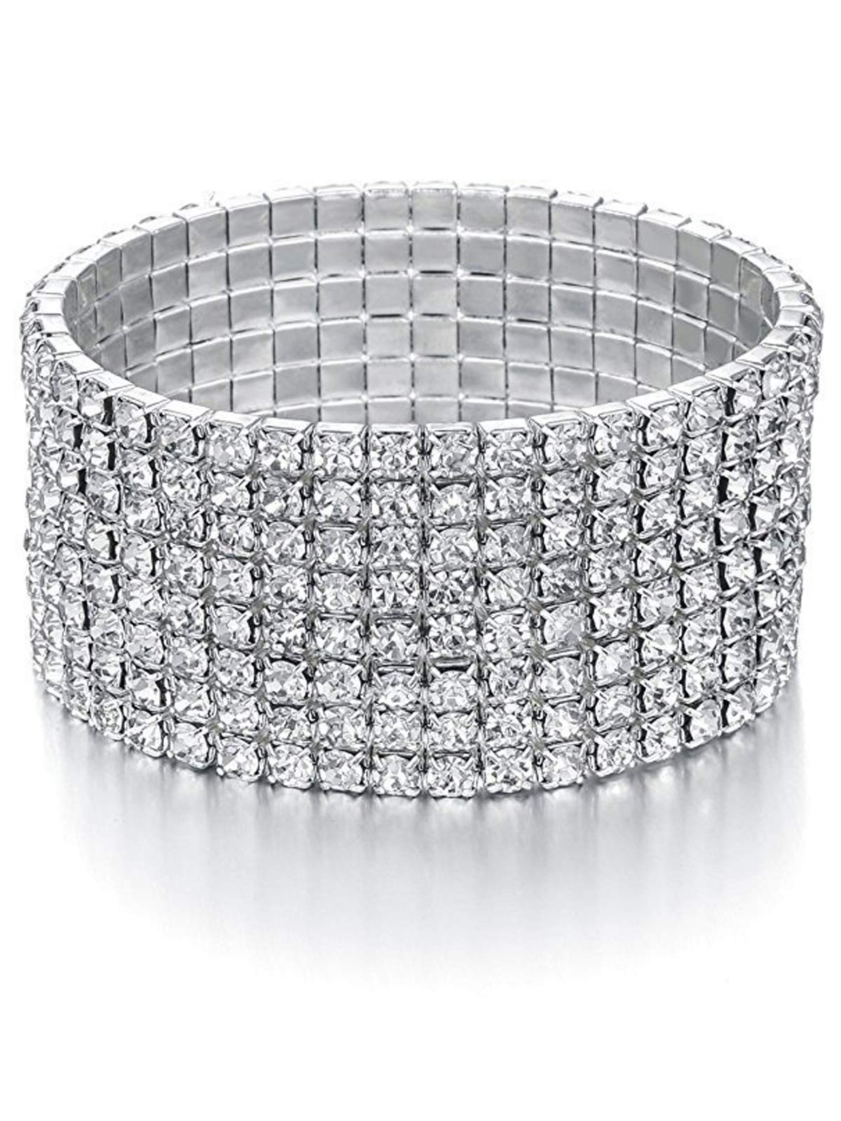 Zealmer Sparkle Multicolor Rhinestone Stackable Stretch Bracelets for Women - Fashion Jewelry for Parties, Weddings & Everyday Wear