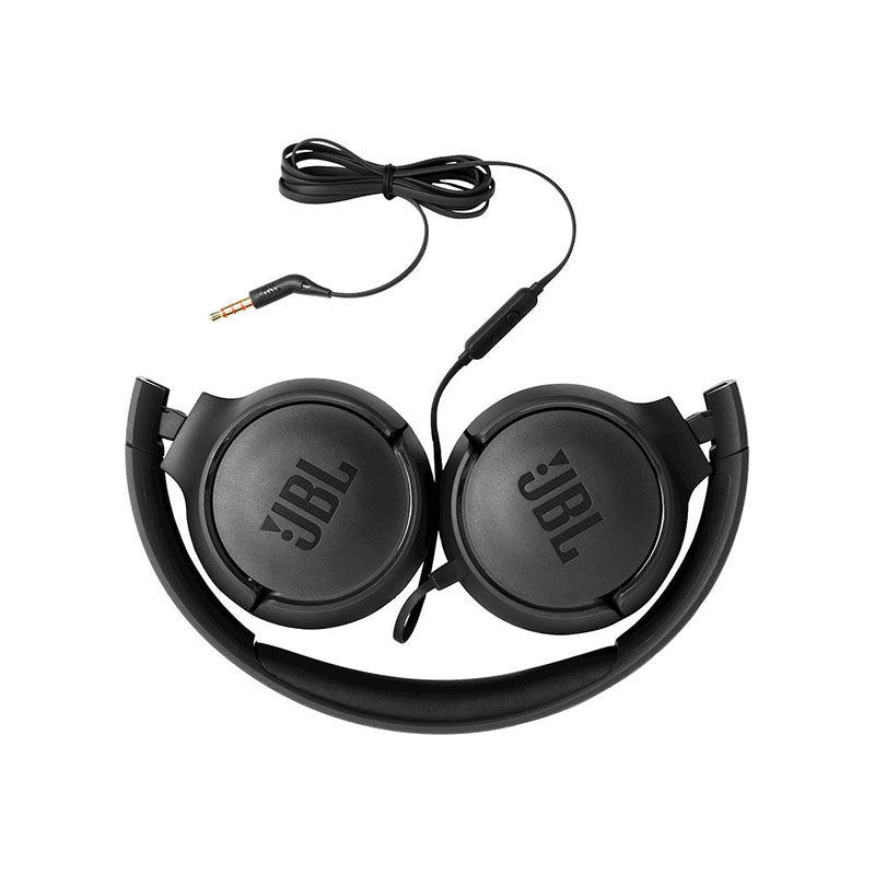 JBL Tune 500 Wired On-Ear Headphones - Black | Noise Isolating for Commuting, Gaming & Work