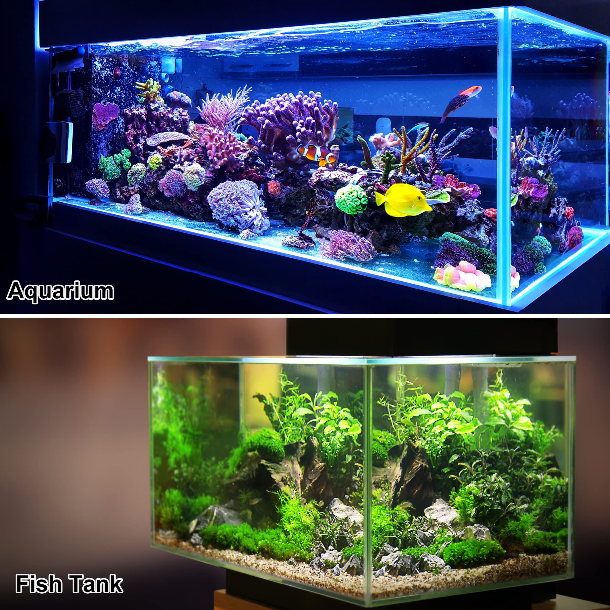VOCOSTE Mini Faux Coral Reef Decor for Aquarium - 6.5x5.83 Inch Black Red Artificial Coral Ornament | Perfect for Fish Tank, Home Decor, Office Desk & Marine Theme Parties