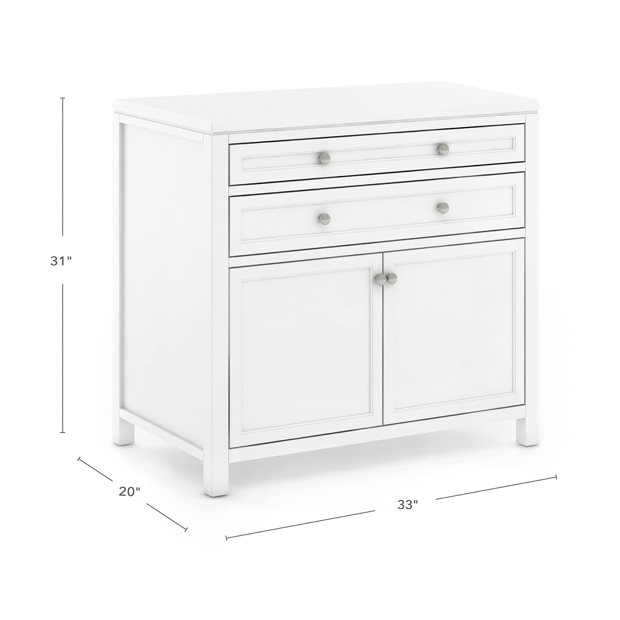 Martha Stewart Kids Art Supply Storage Cabinet - Creamy White Wooden Organizer with Drawers for Craft Paper, Markers, Scissors | Perfect for Homeschool, Classroom & Playroom Organization