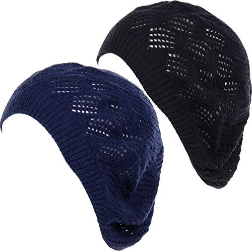 Mesh Diamond Knit-2 Pack-navy & Black