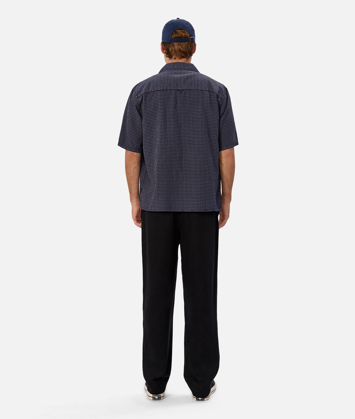 Palisade Short Sleeve Shirt for Men - Navy & Black Casual Button Up Shirt | Perfect for Summer Outfits, Beach Wear, and Outdoor Activities