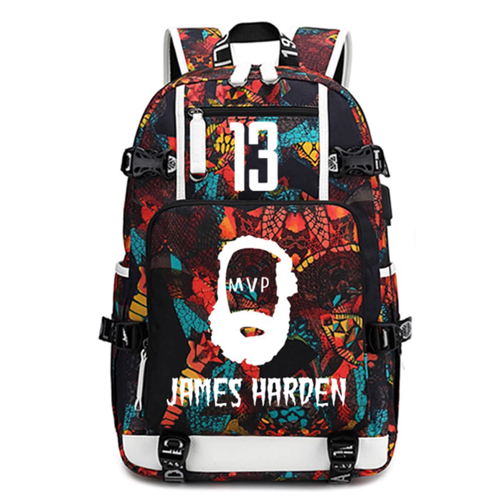 **James Harden Glow in The Dark Basketball Backpack - Lightweight Travel Daypack for Men & Women, Perfect for Gym, School & Outdoor Adventures (Style 1)**