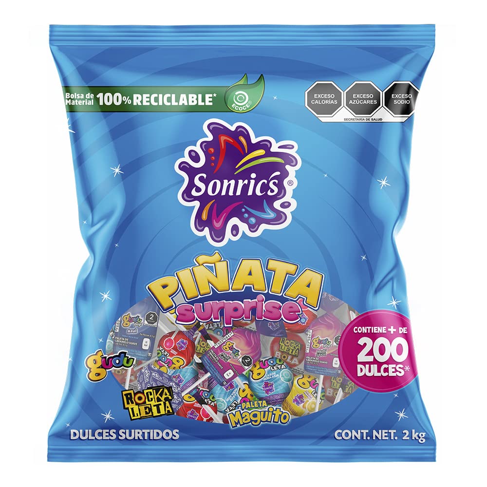 Colorful Candy Piñata Bag for Parties - Fun Birthday Party Favors & Fillable Pinata for Kids, Halloween, Christmas Celebrations