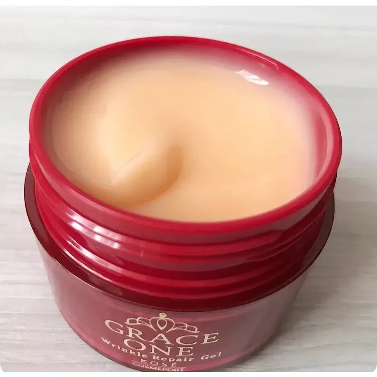 Kosé Grace One All in One Wrinkle Repair Gel 100g - Anti-Aging Face Moisturizer for Women & Men - Perfect for Night Care & Daily Skincare Routine