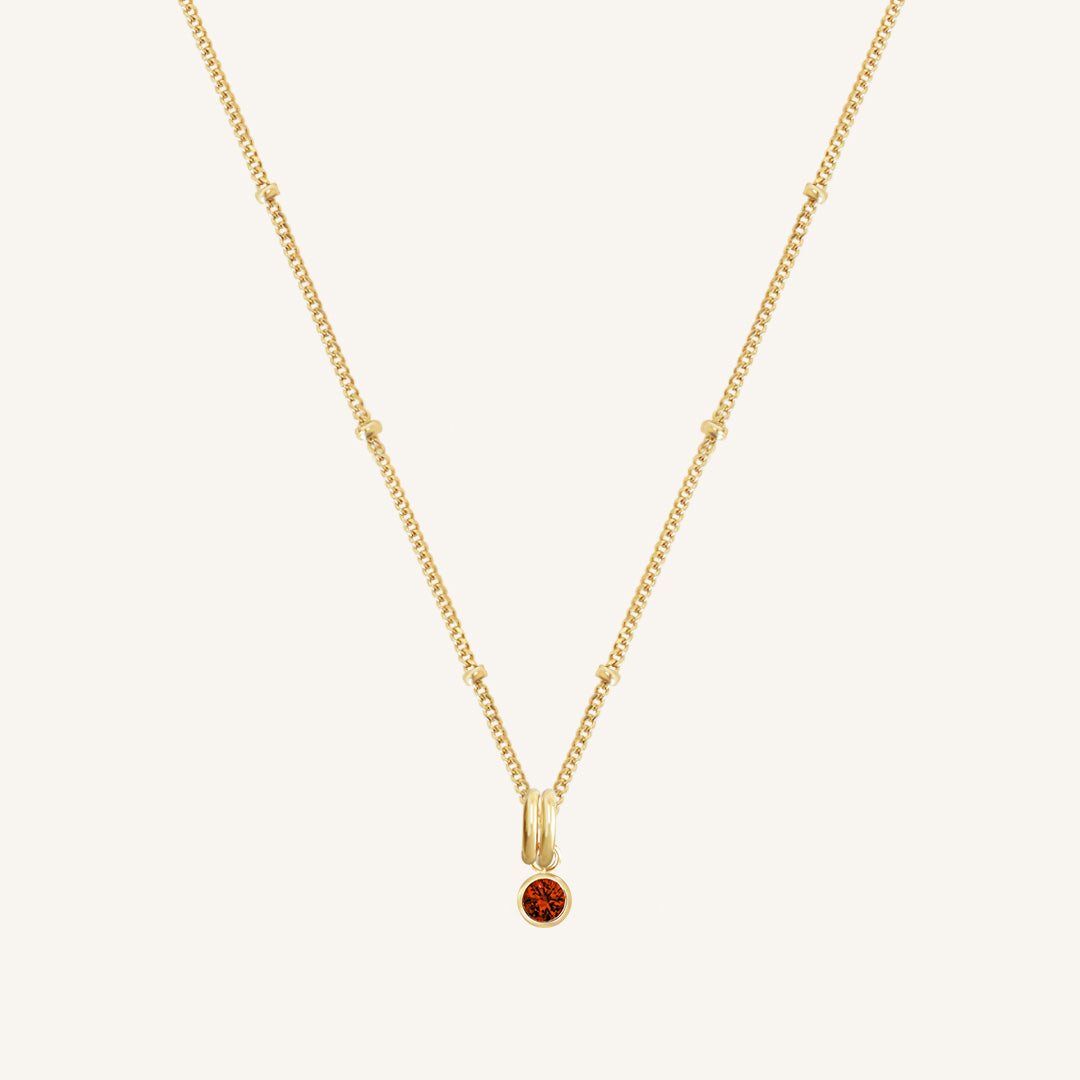Birthstone Charm Necklace - Personalized Aura Jewelry for Women - Perfect Gift for Birthday, Anniversary & Mother's Day - Elegant Everyday Wear & Special Occasions