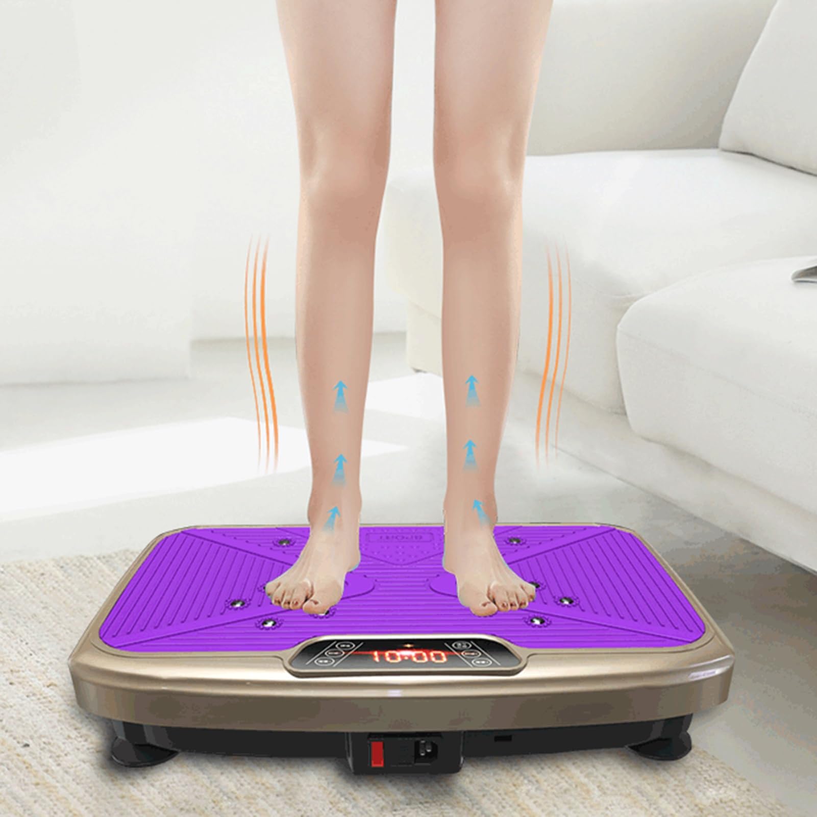 4D Vibration Plate Exercise Machine with Powerful Motors & Resistance Bands - Full Body Workout Platform for Weight Loss, Home Gym Training | Ideal for Toning, Circulation & Recovery After Workouts