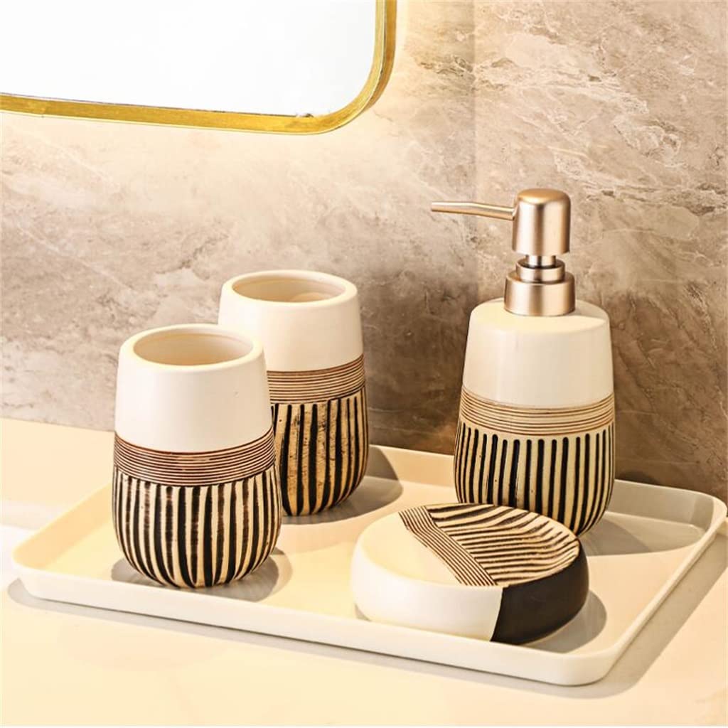Premium Toothbrush & Mouthwash Cup Set - Durable Household Dental Care Organizer for Bathroom Countertop | Perfect for Travel, Home & Office Use