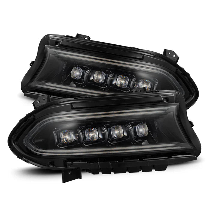 15-23 Dodge Charger NOVA Series LED Projector Headlights - Alpha Black Housing - High Performance Lighting Upgrade for Night Driving & Custom Car Styling