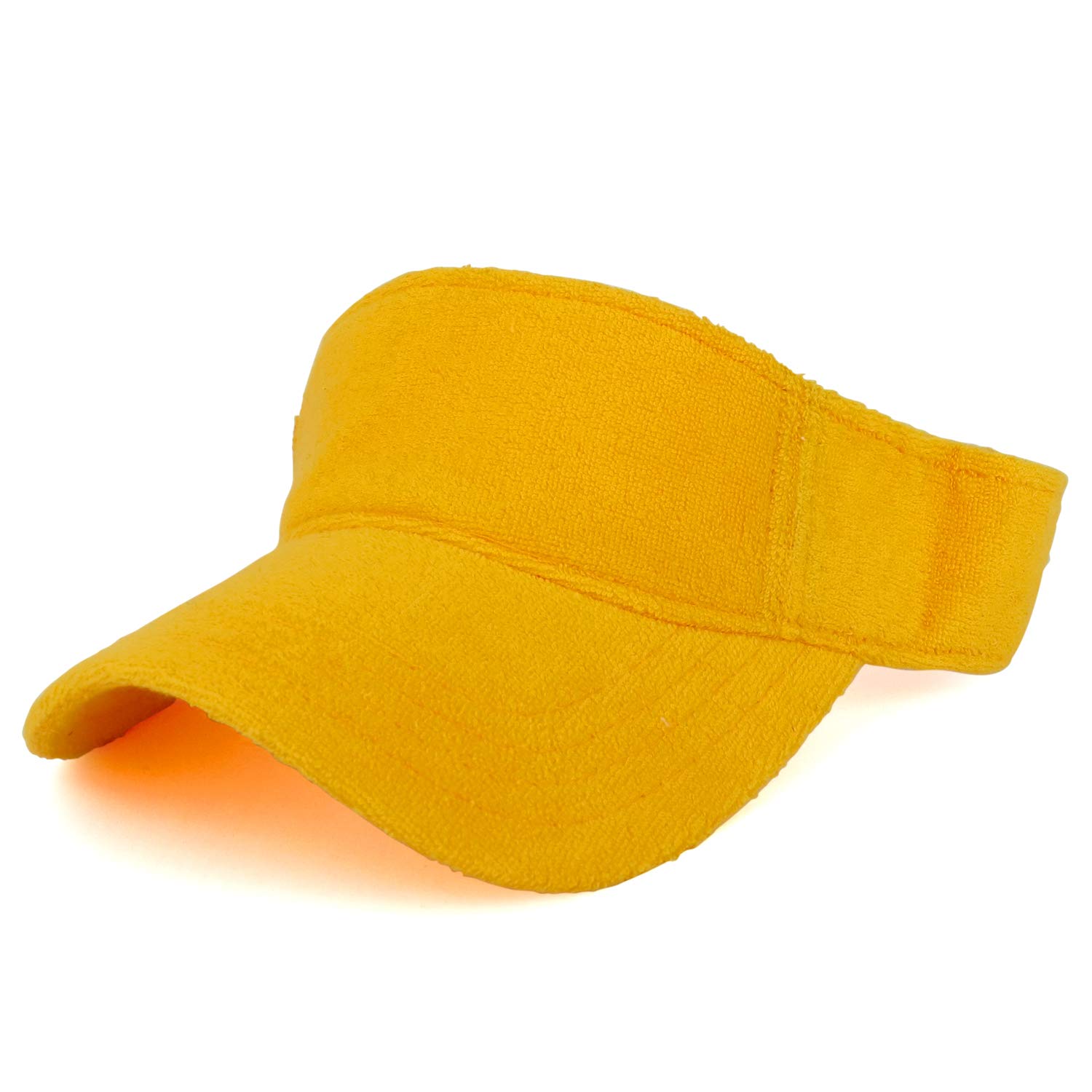 Breathable Cotton Terry Cloth Sun Visor Cap with Hook & Loop Closure - Adjustable UV Protection Hat for Running, Golf, Hiking & Outdoor Activities