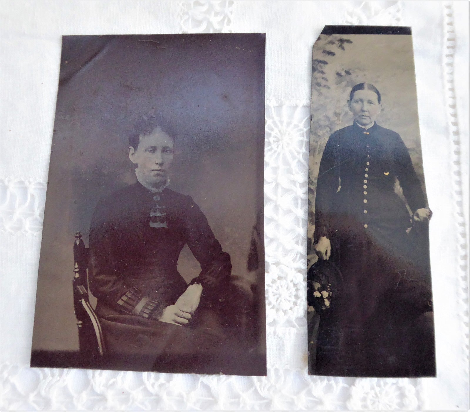 Antique Victorian Tintype Photo - Mourning Lady in Chair, 1/4 Plate, 1880s Early Photography | Perfect for Historical Collectors, Home Decor & Vintage Photography Displays