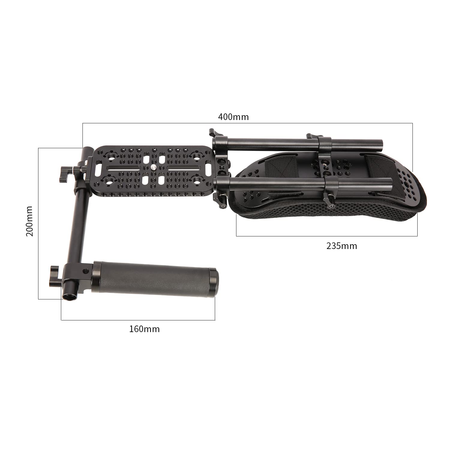 NICEYRIG One Shoulder DSLR Camera Rig - Professional Video Filmmaking Stabilizer Kit with Shoulder Support for Canon, Nikon, Sony Cameras - Perfect for Vlogging, Documentary & Wedding Videography