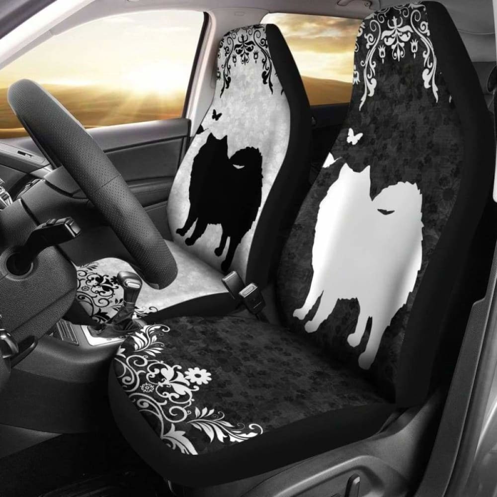 Premium American Eskimo Dog Car Seat Covers - Waterproof Pet Seat Protector for Cars, SUVs & Trucks - Perfect for Travel, Daily Commutes & Outdoor Adventures with Your Pet