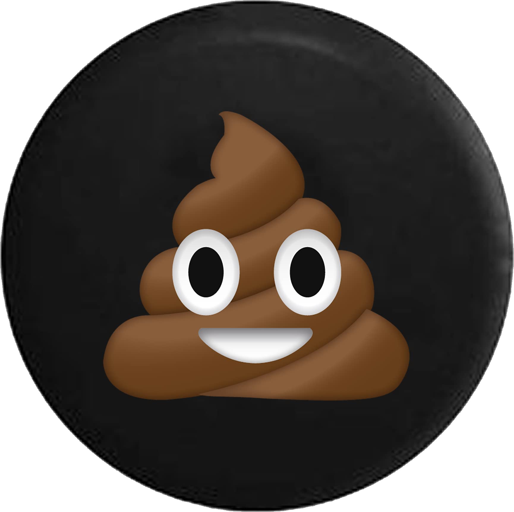 Funny Poop Face Emoji Spare Tire Cover - 31 Inch Black Thick PVC Leather Wheel Cover for SUV, Truck, RV, Camper & Trailer - Waterproof & Durable for Outdoor Adventures & Road Trips