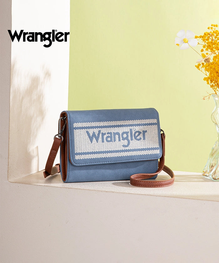 Wrangler Flap Canvas Mini Crossbody Purse for Women - Stylish Small Shoulder Bag with Adjustable Strap - Perfect for Travel, Shopping & Everyday Use