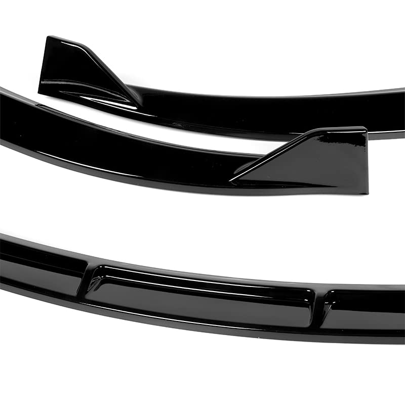3PCS Front Bumper Lip Kit for 2011-2014 Chevrolet Cruze - STP Style Splitter Trim Protection Spoiler & Air Dam Chin Diffuser (Painted Black) | Enhances Aerodynamics & Sporty Look for Street Racing & Car Shows