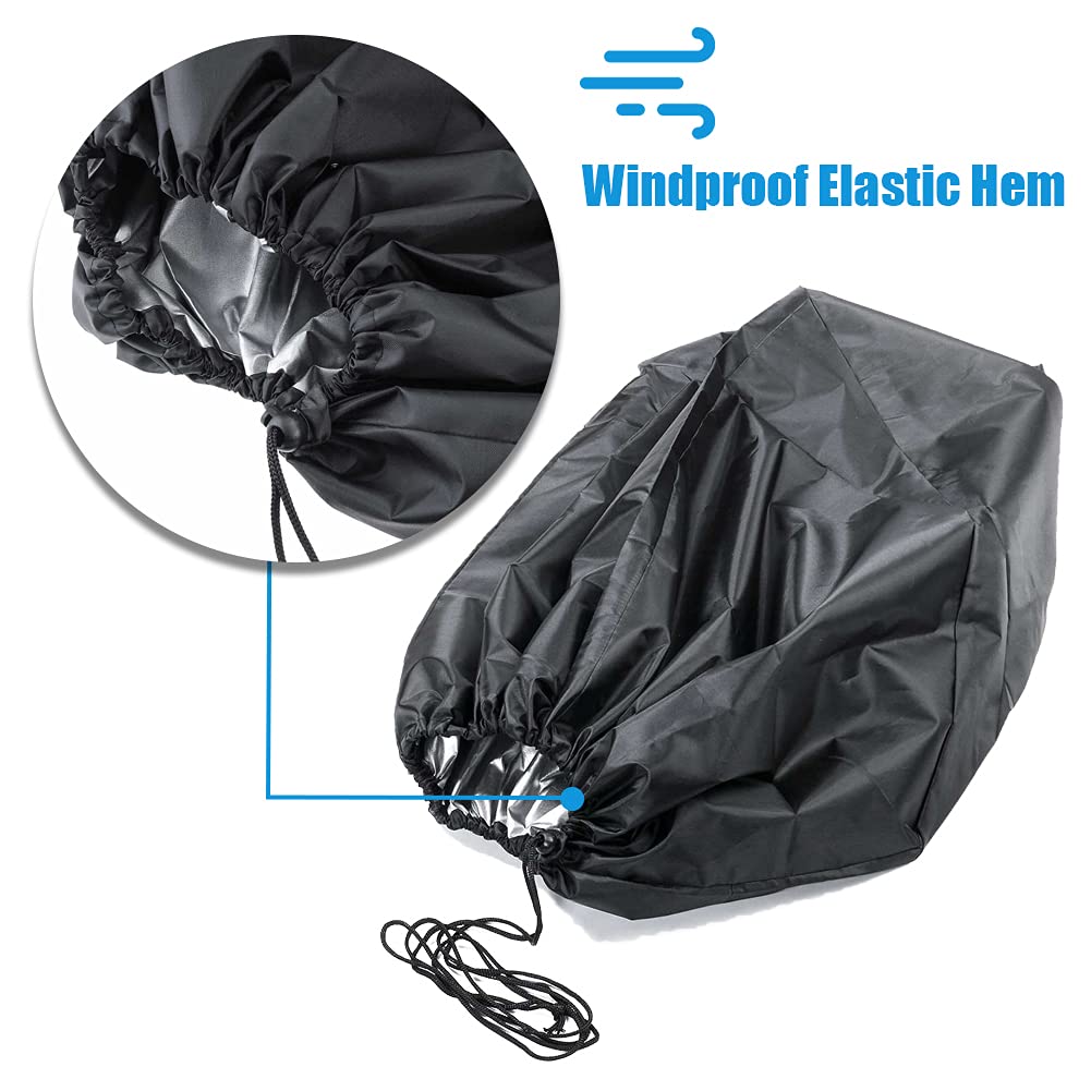 **Waterproof Boat Seat Cover - Heavy Duty 420D Marine-Grade Fabric - Outdoor Captain's Chair & Bench Seat Protector (Black, 1 Pack) | Ideal for Boating, Fishing & Outdoor Adventures**