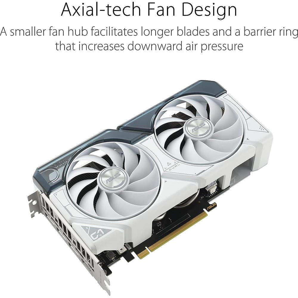 ASUS DUAL GeForce RTX 4060 Ti 8GB GDDR6 White Edition Gaming Graphics Card - Perfect for 1440p Gaming, Streaming & Content Creation