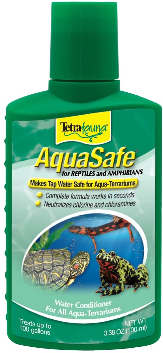 TetraFauna AquaSafe Reptile & Amphibian Water Conditioner - Dechlorinator for Turtles, Frogs & Amphibians | Safe Water Treatment for Terrariums & Aquariums | Perfect for Reptile Habitats & Pet Care