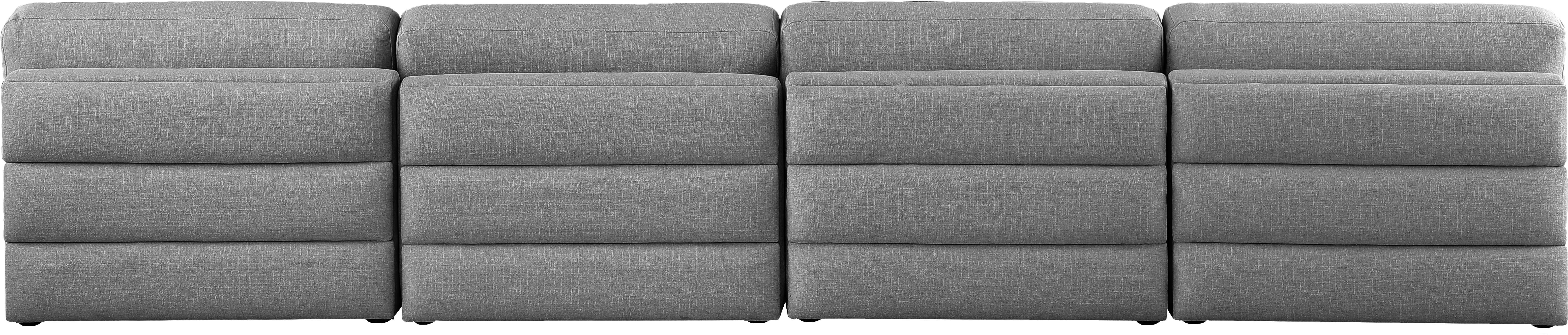 Beckham Durable Linen Textured Fabric Modular Sofa - Modern Sectional Couch for Living Room, Lounge & Family Room Comfort