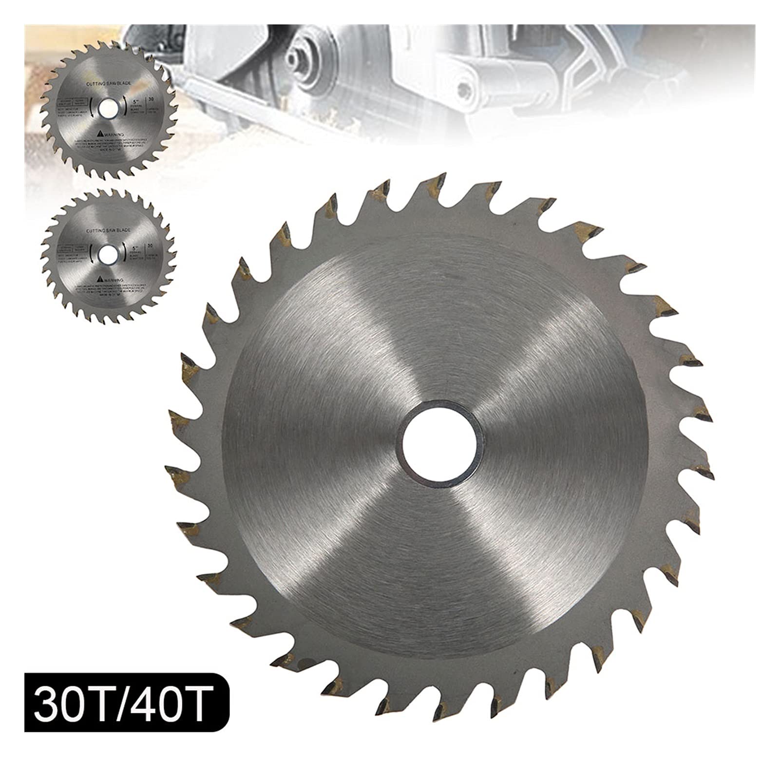 5 Inch 30/40 Teeth TCT Circular Saw Blade - Carbide Tipped Wood Cutting Disc for Angle Grinder | Perfect for DIY Woodworking, Plywood Cutting & Home Renovation Projects