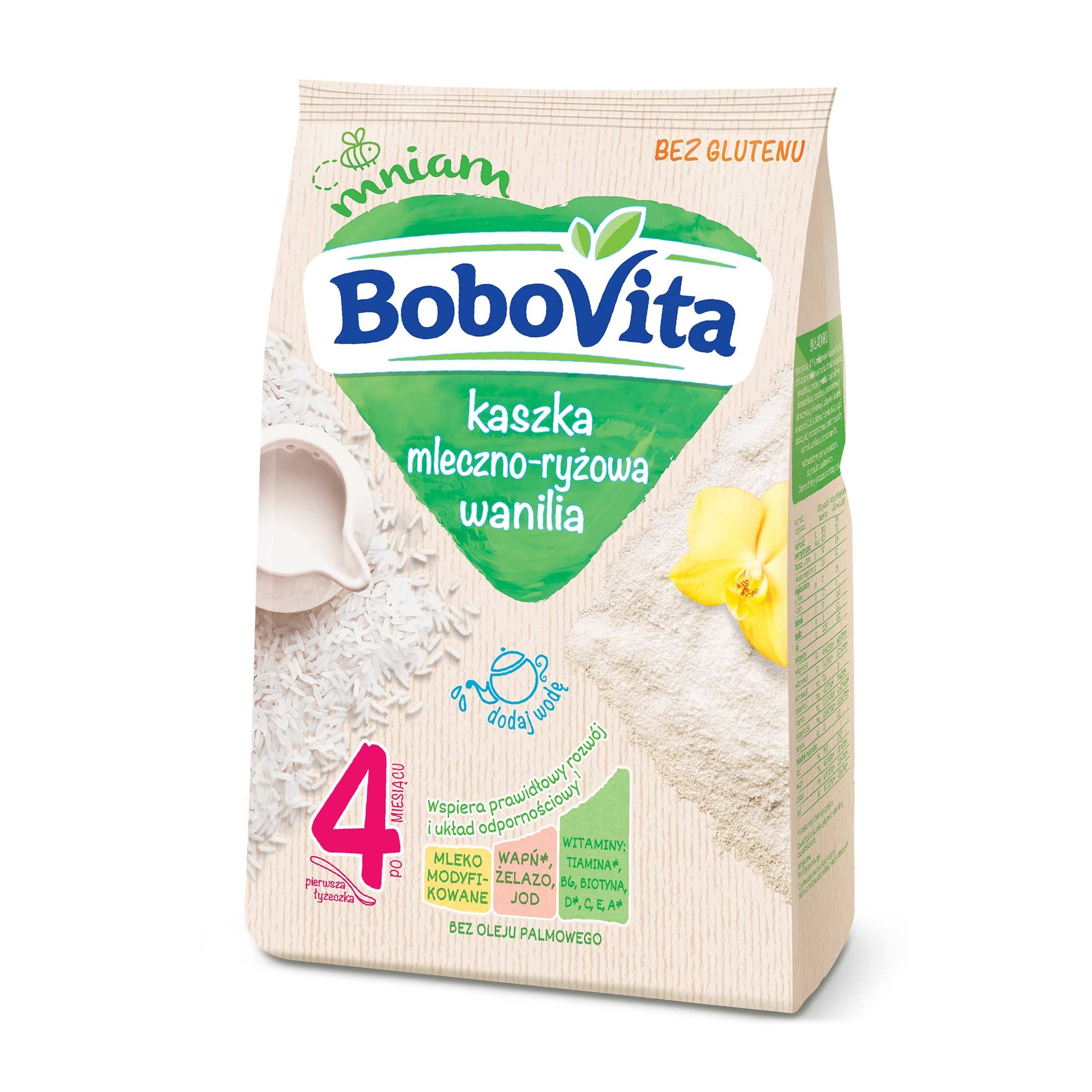 Bobovita Vanilla Milk & Rice Baby Cereal - 230g (8.1oz) | Easy-to-Digest First Food for Infants | Ideal for Weaning, Nighttime Feeding & On-the-Go Nutrition