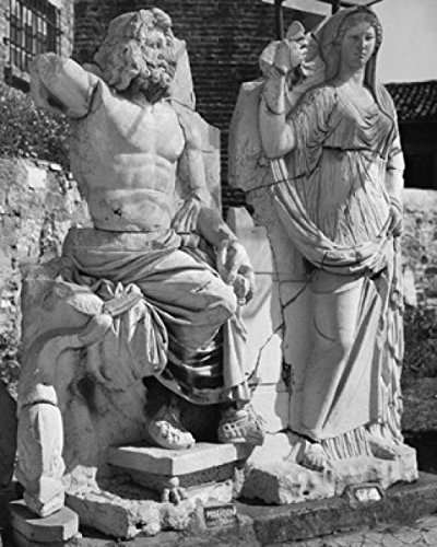 Poseidon and Demeter Statues Poster - Ancient Greek Mythology Art Print (18x24 Inches) - Perfect for Home Decor, Office Wall Art & Mythology Enthusiasts