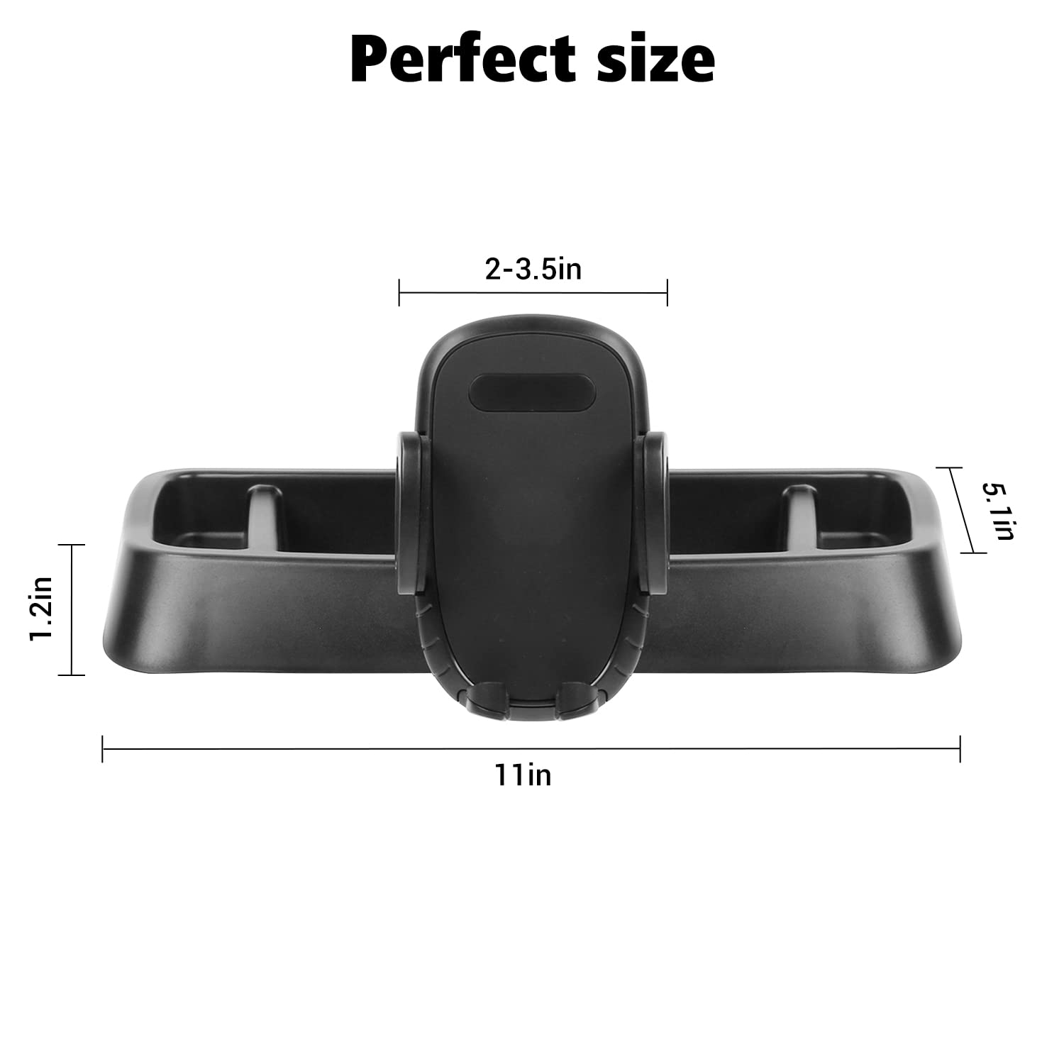 Jeep Wrangler TJ 1997-2006 Car Phone Mount Holder with Storage Tray - Universal Dash-Mount Organizer for Smartphones - Perfect Interior Accessory for Off-Road Adventures & Daily Commutes
