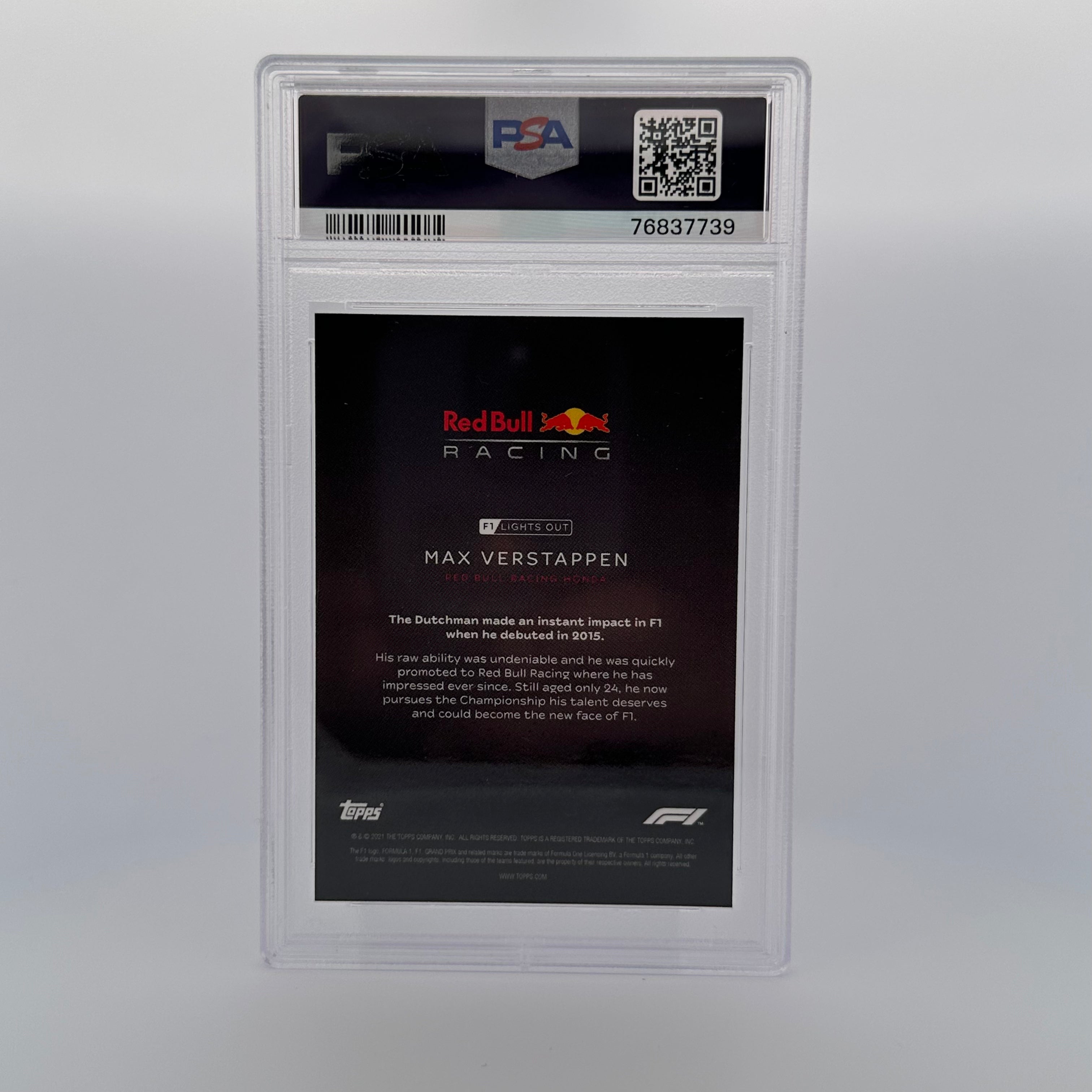 PSA 10 41/99 MAX VERSTAPPEN 2021 Formula 1 Drivers Blue Parallel Card - Rare Collectible for Sports Memorabilia & F1 Racing Fans