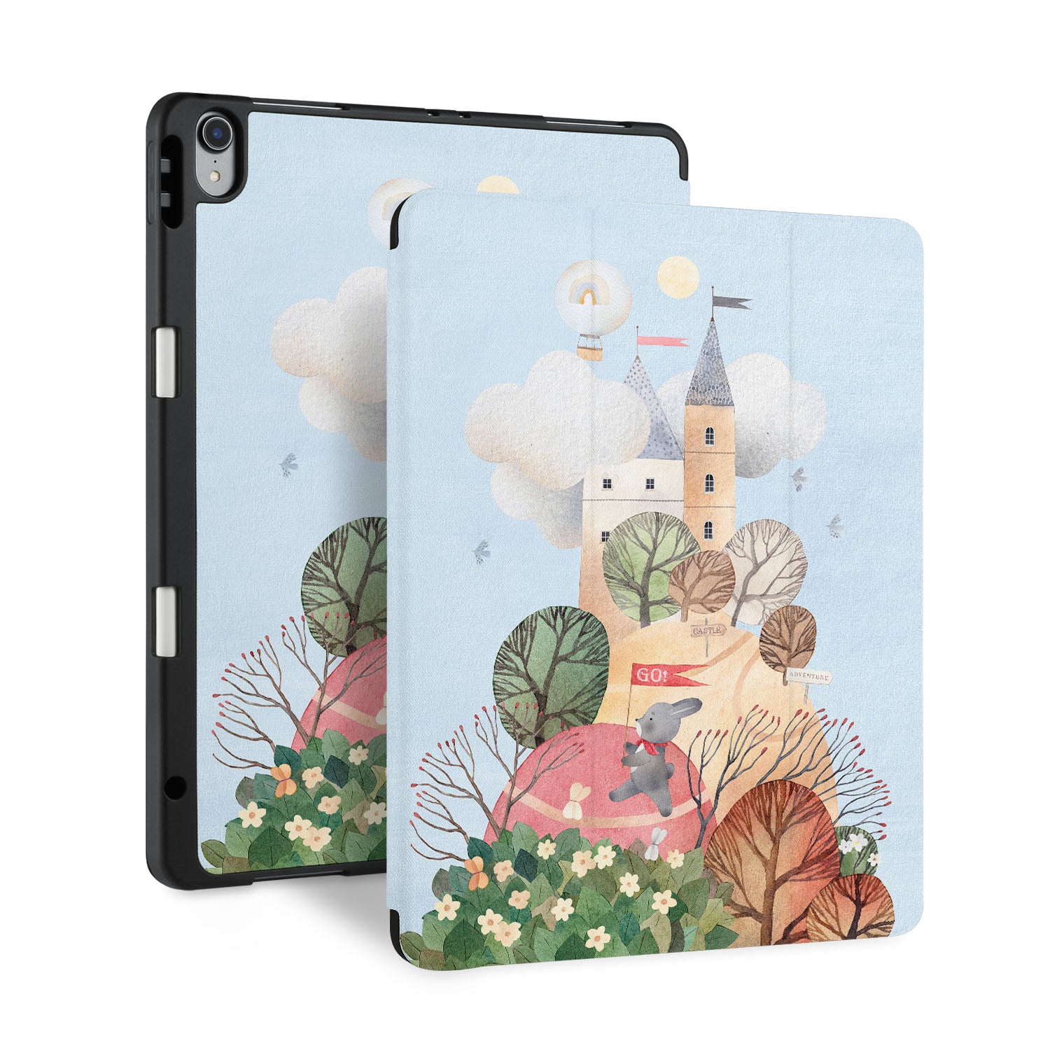 Premium iPad Trifold Case with Fairy Tale Design - Slim Protective Cover for iPad Air/Pro (6th/5th/4th/3rd Gen) - Perfect for Work, School & Travel