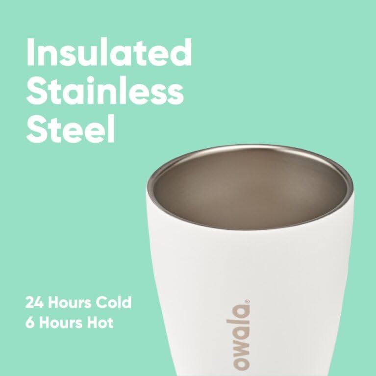 Owala 10oz Insulated Coffee Tumbler - BPA Free Stainless Steel Travel Mug for Hot & Iced Coffee - Perfect for Cappuccino & Office Use